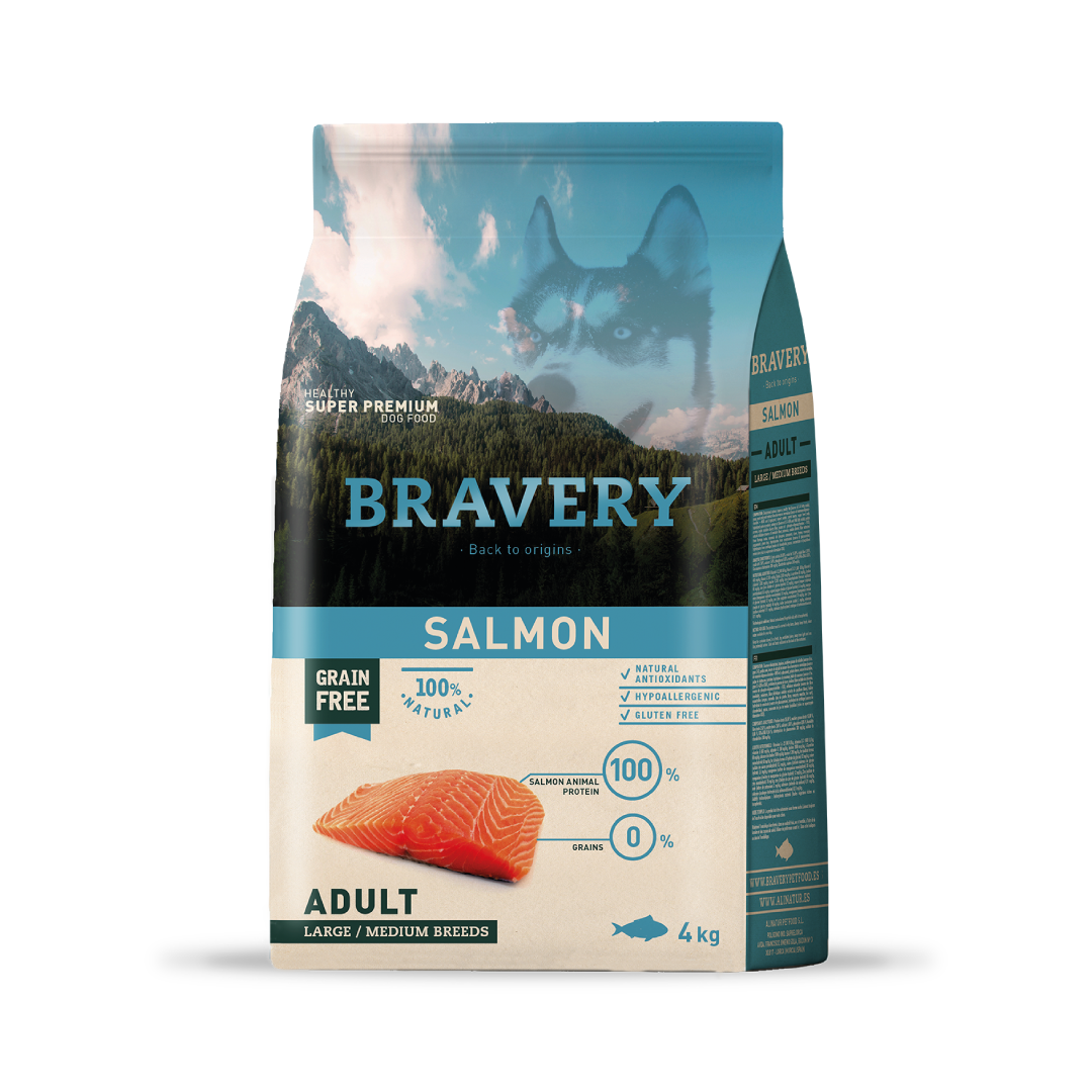 Bravery Salmon Large/Medium Breed<br>Adult 4kg